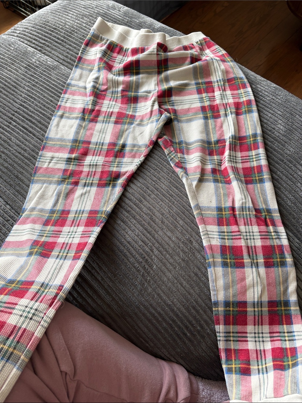 Old Navy Red & Cream Plaid Lounge Pajama Pants